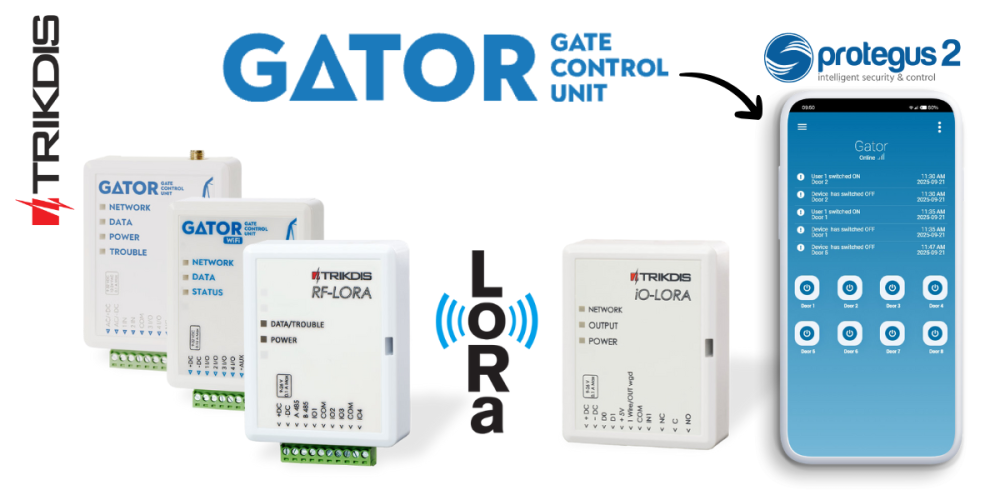 Controllo accessi wireless flessibile con il sistema GATOR RF-LoRa