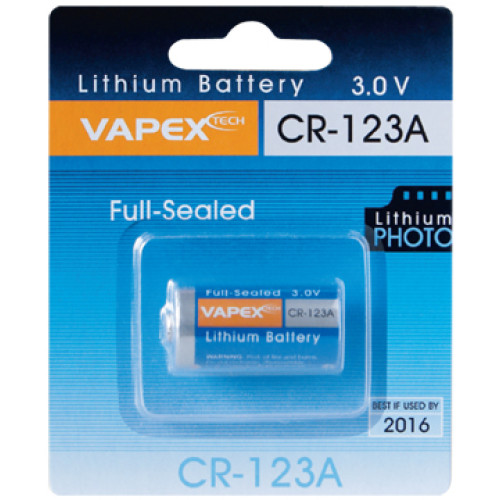 Batteria al litio CR123A 3 V (1300 mAh)