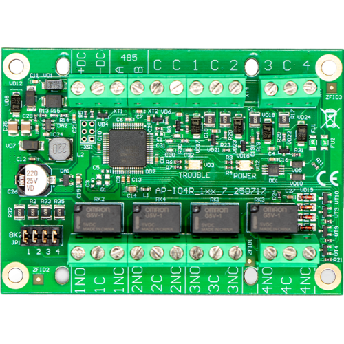 trikdis io4r (io-4r) – modulo di espansione i/o gator (4 ingressi / 4 relè) io4r 35