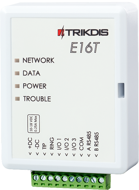 trikdis e16 ethernet comunicatore - modulo ip e16 46